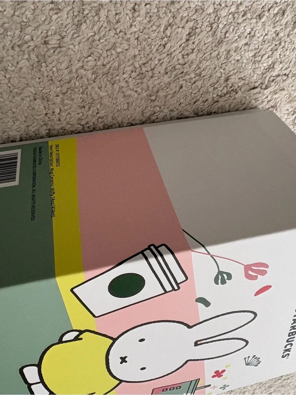 Miffy x Starbucks Decorative Gift Storage Box - White, Yellow, Pink, Green